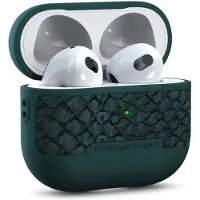 Njord Collections Salmon Leather Case voor de Apple AirPods 3 (2021) - Dark Green