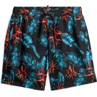Superdry Heren Marine zwempak met Hawaïaanse print (S), Strandkleding, Gerecycled polyester, Duurzaam, Marineblauw M3010232A