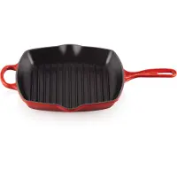 Le Creuset Gietijzeren Vierkante Grillpan Kersenrood 26cm