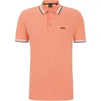 HUGO BOSS Shirt 'Paddy' abrikoos / zwart / wit