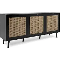 Finori Dressoir Daka 150cm 3 deuren - zwart/beige