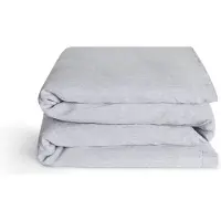 Yumeko Kinderdekbedovertrek Gewassen Linnen 120x150 Blauw - Eco, Bio & Fairtrade