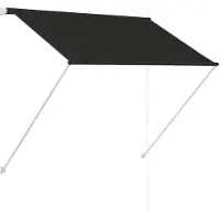 vidaXL Luifel uittrekbaar 100x150 cm antraciet