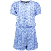 B.NOSY Meisjes jumpsuit - Puck - Poetic hart AOP. Maat 140