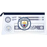 Manchester City - Etui set - liniaal - 2 potloden - gum - puntenslijper
