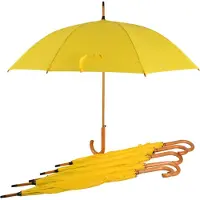 Discountershop Paraplu 6 stuks - Set van 6 Gele Automatische Paraplu's 102cm | Waterdicht & Windproof | Ideaal voor Kamperen & Outdoor & Perfect voor de Zon