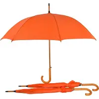 Discountershop Paraplu 3 stuks - oranje Set van 3 Oranje Automatische Paraplu's 102cm - Windbestendig - Ideaal voor Koningsdag – Voor Volwassenen