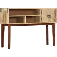 vidaXL Wandtafel 115x30x76 cm massief ruw mangohout