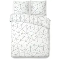 Vision Home VISION Hugo Dekbedovertrekset - 100% katoen: zacht en soepel - Tweepersoons - Dekbedovertrek 200 x 200 cm met 2 bijhorende slopen - Zwart en wit - Oekotex gecertificeerd
