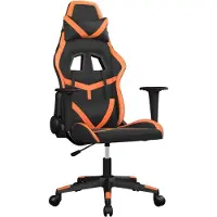vidaXL Gamestoel kunstleer zwart en oranje