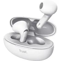 Trust Yavi Bluetooth Earphones - Volledig Draadloze Oordopjes met Noise-Cancelling Microfoons - Wit
