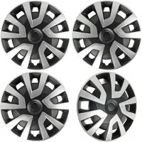 Autostyle 4-Delige Wieldoppenset Revo-VAN 15-inch zilver/zwart (bol)