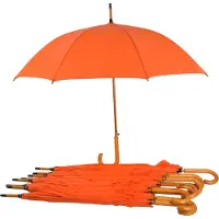 Discountershop Paraplu 9 stuks - Set van 9 Oranje Windbestendige Automatische Paraplu's 102cm - Kamperen & Outdoor - Regenkleding voor Volwassenen