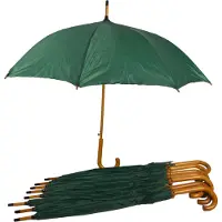 Discountershop Paraplu 9 stuks - Set van 9 Stevige en Automatische Groene Paraplu's voor Volwassenen | Diameter van 102cm - Staal Lengte van 89cm | Perfect voor Kamperen & Outdoor Avonturen!