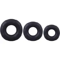 Doc Johnson Dock Johnson - Silicone Cockring Set - Zwart