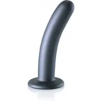Ouch! Gladde G-spot dildo met zuignap 14.5 cm - Metal Gun