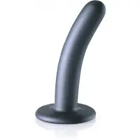 Ouch! Gladde G-spot dildo met zuignap 12.5 cm - Metal Gun
