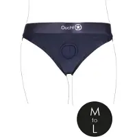 Ouch! Ouch - Vibrating Strap-on Hipster - Zwart
