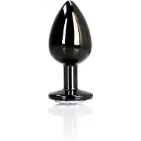 Ouch! Aluminium Buttplug Large - Gun Metal