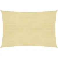 vidaXL Zonnezeil 160 g/m² 6x7 m HDPE beige