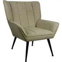 Livin24 Fauteuil City linnen olijfgroen
