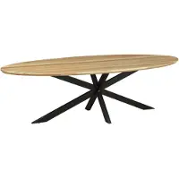Dimehouse Ovale eettafel Odin eikenhout 260x110 cm