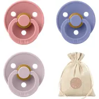 BIBS fopspenen T2 + speenzakje BolleToet - Dusty Pink, Peri , Dusky Lilac - 6-18 maanden