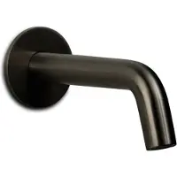 BLUE LABEL Brondby Baduitloop 10-18cm - Geborsteld Gunmetal PVD - Messing - Kranen, Badkranen, Baduitlopen - 8711802000847