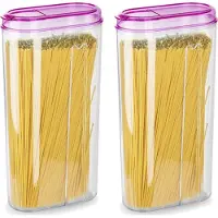 PlasticForte Voedselcontainer strooibus - 2x - roze - 2350 ml - kunststof - voorraadpotten