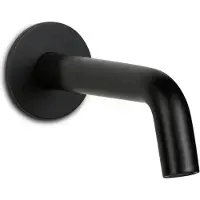 BLUE LABEL Brondby Baduitloop 10-18cm - Mat Zwart - Messing - Kranen, Badkranen, Baduitlopen - 8711802000809