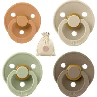 BIBS fopspenen - T2 -Dark Oak, Sage, Vanilla & Pumpkin -6-18 maanden - spenen - speen - fopspeen - BolleToet speenzakje