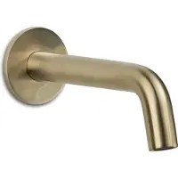 BLUE LABEL Brondby Baduitloop 10-18cm - Geborsteld Goud PVD - Messing - Kranen, Badkranen, Baduitlopen - 8711802000830