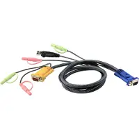 Aten 2L-5302U KVM Kabel VGA, USB en Audio, zwart, 1,8 m