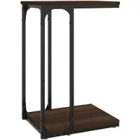vidaXL Bijzettafel 40x30x60 cm bewerkt hout bruin eikenkleur