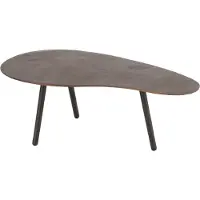 Jline Salontafel Drop Aluminium/IJzer Bruin Klein