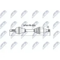 NTY Aandrijfas NPW-FR-024
