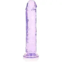 Realrock Dildo recht model met zuignap 20 cm - Paars