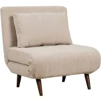 Livin24 Slaapfauteuil Hanna gerecyclede stof beige