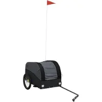 vidaXL Fietstrailer 30 kg ijzer zwart