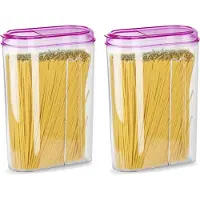 PlasticForte Voedselcontainer strooibus - 2x - roze - 1500 ml - kunststof - voorraadpotten