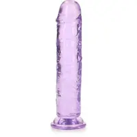 RealRock by Shots Rechtdoor Realistische Dildo met Zuignap - 7'' / 18 - Paars - 18 cm