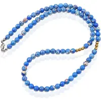 Memphis Accessoires Heren Ketting van Sodalite Kralen - Natuursteen - 6mm-60cm