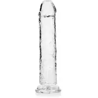 Realrock Dildo recht model met zuignap 23 cm - Transparant