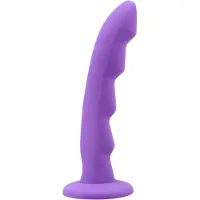 CHISA Dildo met Ribbels en Zuignap - Paars