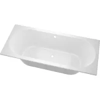 ZEZA Oval Ligbad - 180x80cm - acryl - duo - glans wit SW1015083