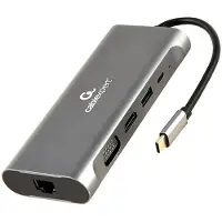 Gembird A-CM-COMBO7-01 USB Typ-C 7-in-1 Kombi Adapter spacegrau