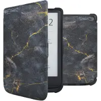 IMoshion Design Slim Soft Case Sleepcover voor de Pocketbook Touch Lux 5 / HD 3 / Basic Lux 4 / Vivlio Lux 5 - Black Marble