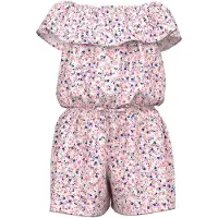 Name it NMFVINAYA SS PLAYSUIT F Meisjes Jumpsuit - White AlyssumPrint:Flower - Maat 104