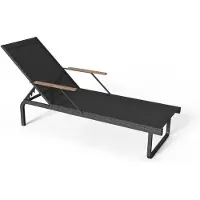 SenS-Line hawaii ligbed verstelbaar antraciet naturel 195cm