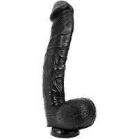 Dinoo - King Size Zwarte Dildo - 30 cm